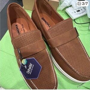 Mens sz 11 SONOMA ULTRA SUEDE pin hole texture Loafer  NWT